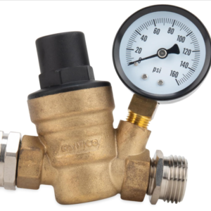 Camco adjustable RV water pressure regulator for campground water hookups